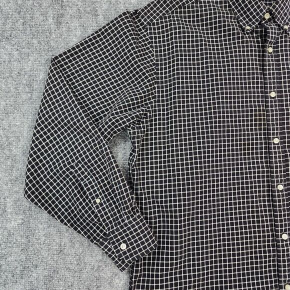 J Crew Shirt Mens Large Black White Check Long Sleeve Casual Button Down Preppy - Picture 9 of 15